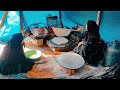 Cooking: cooking nomadic bread by a nomadic woman