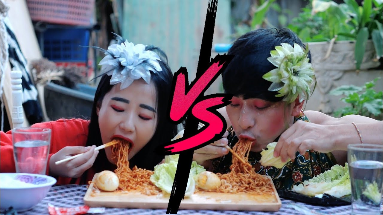 Сиб тв ной мой нцим | Конкурс по поеданию острой лапши быстрого приготовления в Корее, очень смешно