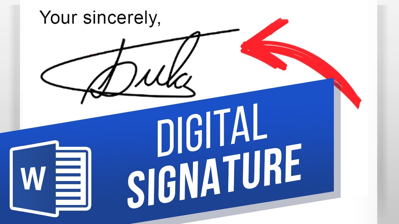 How to Create Digital Signature in Word YouTube