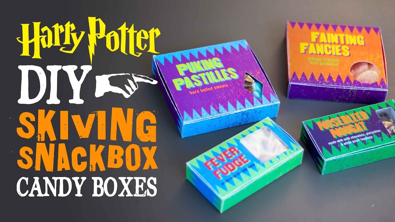 Skiving Snackbox Candy Boxes Harry Potter DIY Muggle Magic skiving-snackbox-candy-boxes-harry-potter-diy-muggle-magic