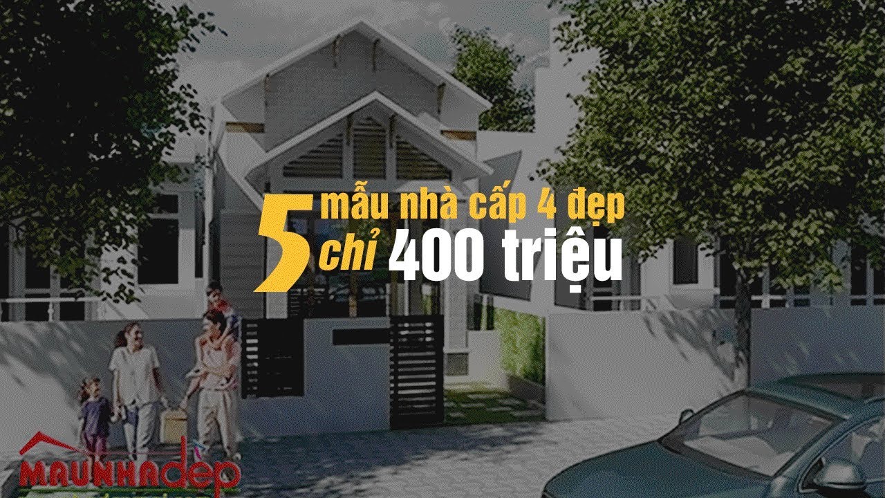 Top 5 mẫu nhà cấp 4 đẹp chỉ với giá 400 triệu - YouTube