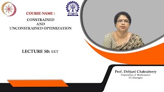 Lecture 50 :  KKT