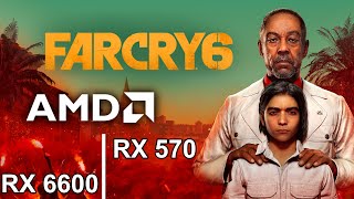AMD RX 6600 vs RX 570 | Ryzen 5 3600 | Far Cry 6 Benchmark