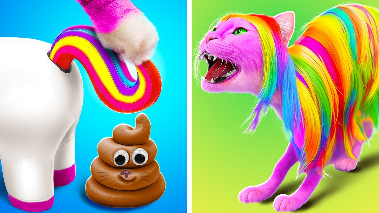 DZIEŃ Z ŻYCIA KOTA 🌈💩 Zabawne historie Miau od Meow-some! Live