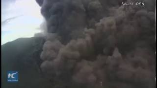 RAW: Volcano Turrialba erupts on May 20, ash covers nearby city in Costa Rica