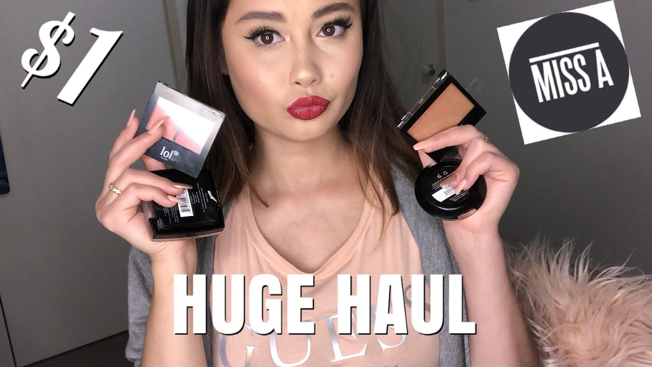 SHOP MISS A HAUL TESTING OUT 1 MAKEUP YouTube