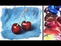 Oil Painting Basics Tutorial For Beginners | Realistic Cherries