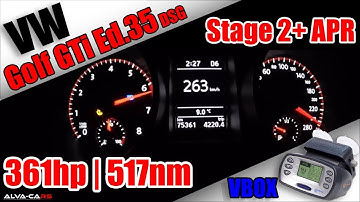 361HP VW Golf 6 GTi Edition 35 Stage 2+ APR 100-200km/h Acceleration VBOX!