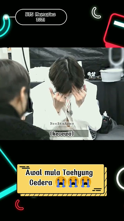 Cedera saat latihan. keliatan banget Tae sesedih itu, para member juga khawatir. #taehyung #bts