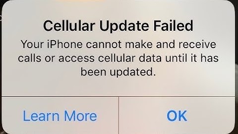 iPhone 7 iOS 14 Cellular Update Failed