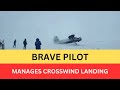 Brave Pilot Manages To Land An-2 Plane in Crosswind in Freezing Russian Runway