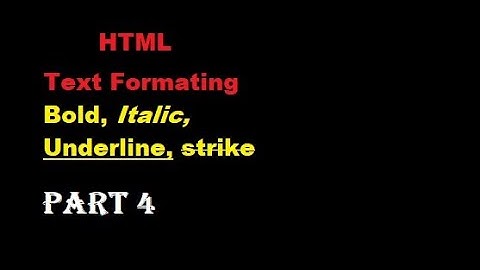 HTML For Beginners part 4 (text formatting) in hindi / urdu