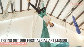 Challenge Accepted: Trying Out Our First Aerial Art Lesson!