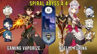 C2 Gaming Vaporize and C6 Noelle Furina - Genshin Impact Abyss 4.4 - Floor 12 9 Stars