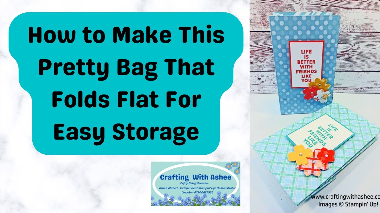 How to Make a Simple Gift Bag - Folds Flat For Easy Storage - Flowers ...
