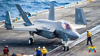 F-35C Lightning II Showing the Insane Take Off on Aircraft Carrier