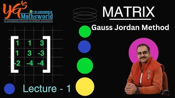 Gauss Jordan Method | Matrices | how to find Inverse of a matrix #matrices  #gaussjordanmethod