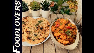 Aloo Gobhi Matar & Wheat Garlic Naan | आलू गोभी मटर & आटा गार्लिक नान food_lovers_lovetocook | Mamta