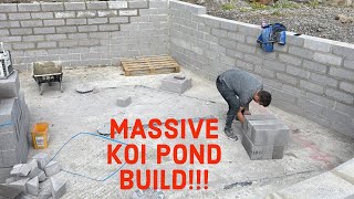 MASSIVE KOI POND BUILD PT1!!!