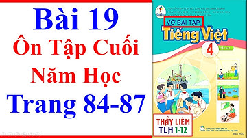 Vở Bài Tập Tiếng Việt Lớp 4 Bài 19 | Ôn Tập Cuối Năm Học | Trang 84 - 87 | Cánh Diều