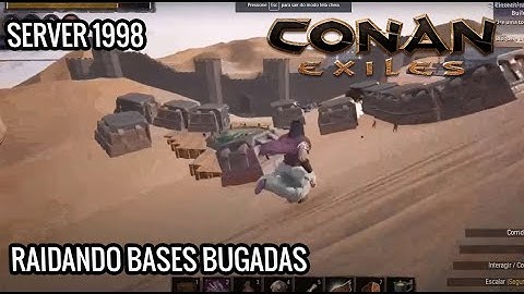 CONAN EXILES -  RAID EM BASE BUGADA CLÃS NÔMADES E CAÇADA SELVAGEM - SERVER 1998