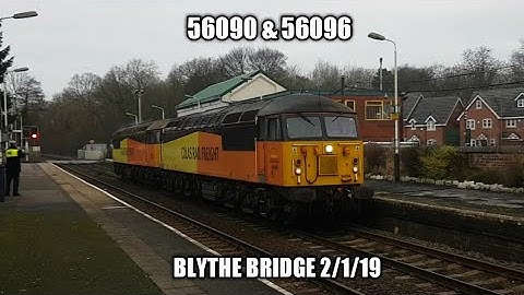 Class 56s Nos. 56090 & 56096 - Blythe Bridge 2/1/19