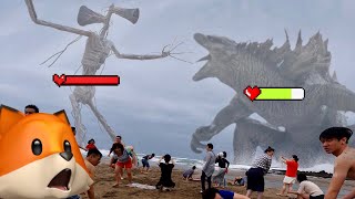 Siren head Vs Godzilla in real life - Epic Fight Reaction