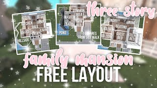 Bloxburg: My FAMILY MANSION Layout (Three Story) || Roblox