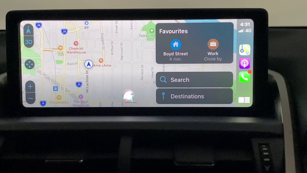 2020 Lexus NX Using Apple CarPlay YouTube