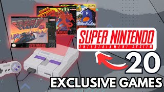 20 🟢🔵🟡🔴SNES EXCLUSIVE games||This is exclusive SNES territory, SEGA owners didn't enjoyed them