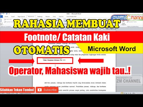 Video: Cara Membuat Catatan Kaki Di Word