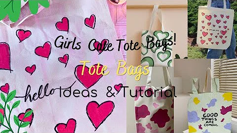 Tote Bag Painting Aesthetic | Tote bag painting easy ideas and tutorial | Tote Bag Business| BTS