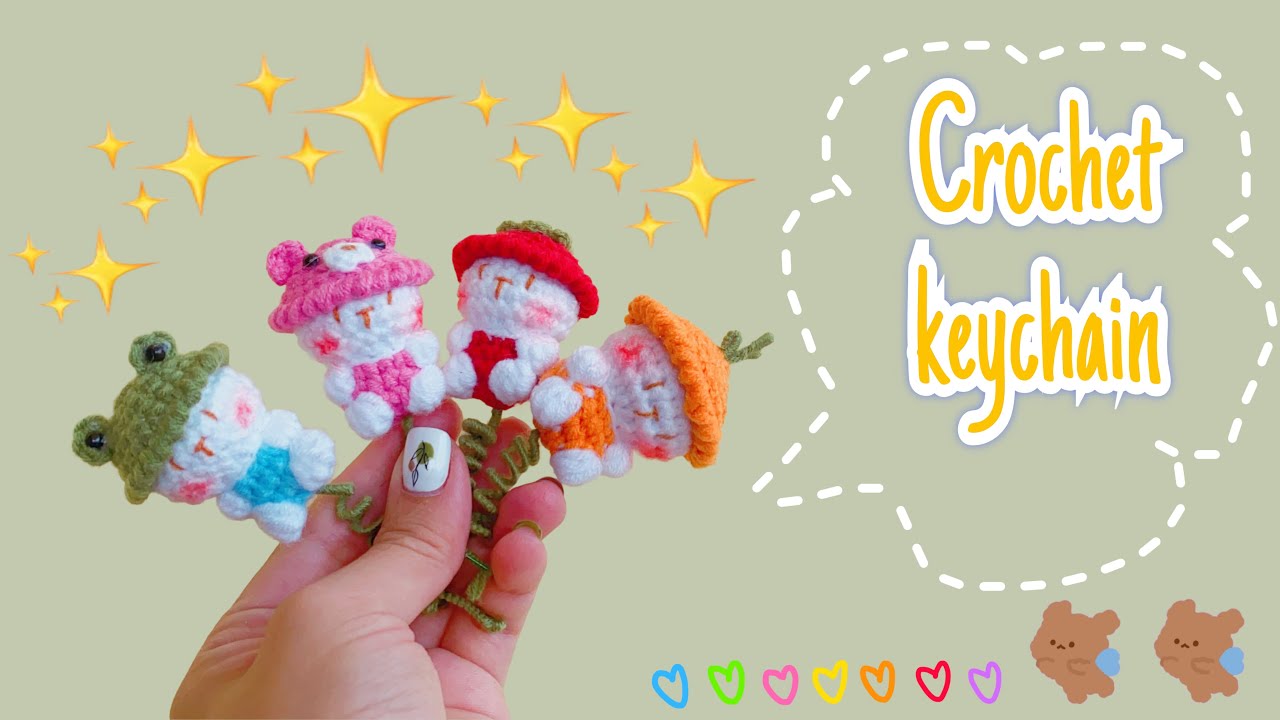 25/ Crochet keychain/ Hướng dẫn móc những bé móc khoá mini siêu đơn ...