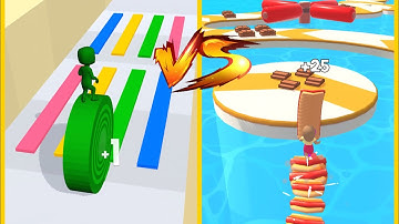 Layers Roll Vs Shortcut Run : Gameplay Walkthrough Part 1 - Level 1-9999 All Level (iOS, Android)