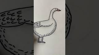 Drawing a goose #art #justfriends #sub