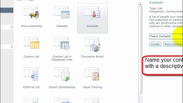 Creating a Contacts list