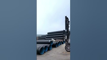 Loading HDPE Double Wall Corrugated Pipe.