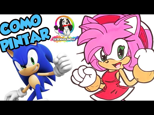 Desenholandia Colorindo Sonic e outros Personagens do Jogo Sonic, Filme  Sonic 2019