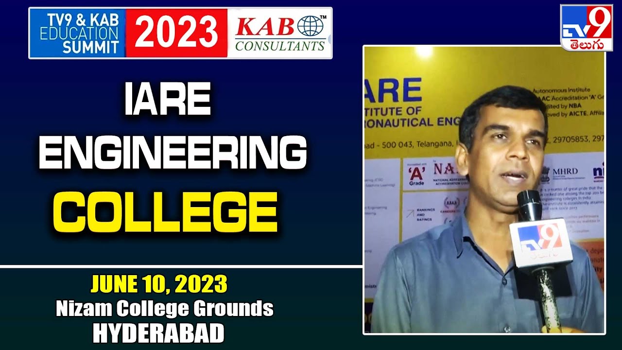 IARE Engineering College @TV9 & KAB Education Summit 2023 - TV9