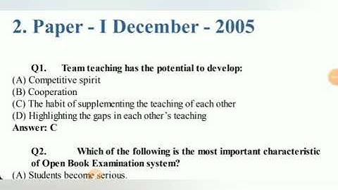 December 2005|Previous Year Paper|NTA UGC NET JRF|