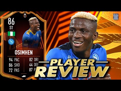 86 TOTGS OSIMHEN PLAYER REVIEW UEL TEAM OF THE GROUPSTAGE OSIMHEN GAMEPLAY OBJ FIFA 22 ULTIMATE TEAM