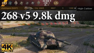 Object 268 Version V video in Ultra HD 4K🔝 9807 dmg, 5 kills, 1359 exp 🔝 World of Tanks ✔️