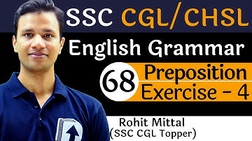 [68] Prepositions Exercise-4 | Grammar for SSC | Devotion Institute | Rohit Sir
