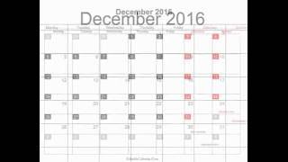 Free December 2016 Calendar Printable with holidays screenshot 4