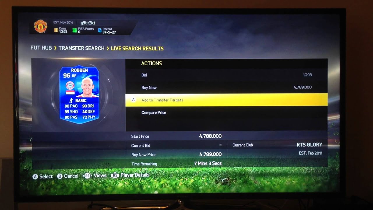 96 rated Robben! FIFA 15 ultimate team