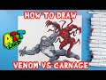 How to Draw VENOM VS CARNAGE!!!