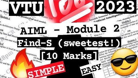 Find-S in 2 MINS👌💯SUPER TRICKS 2023 EXAM🤩🎯NEW UPDATE 🔥🔥🔥7SEM CSE ISE #vtu #aiml #2023