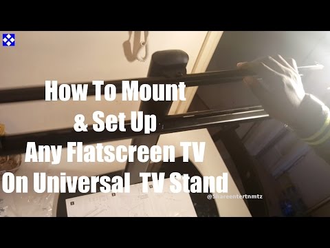How To Mount & Set Up Any Flatscreen TV On Universal Swivel TV Stand