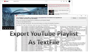 Export any YouTube Playlist as Text File