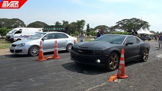 DRAG RACING: Camaro vs Bora GLI vs Seat Leon vs Honda Civic vs VW Tiguan